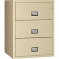 Phoenix Safe International Phoenix Safe Lateral 31" 3-Drawer Fire and Water Resistant File Cabinet, Putty - LAT3W31P